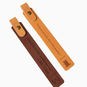 Marcadores de Cuero con Frases Grabadas, Diseño Clásico, Reutilizables, Regalo para Amantes de la Lectura - Product Image 1