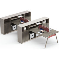 Poste de travail modulaire moderne personnalisé pour personnel de bureau, cloison en panneaux de bois pour 2/4/6 personnes, bureau en cubicle, mobilier de bureau OEM