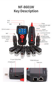 Probador de Cables de Red NOYAFA NF-8601W con 8 Controles Remotos, Rastreador de Cables RJ45 RJ11 BNC, Buscador de Líneas POE - Product Image 3