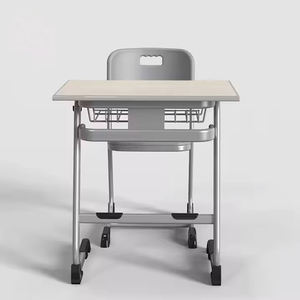 Fournisseur de mobilier <span class=keywords><strong>scolaire</strong></span>, ensembles de bureaux et de chaises d'école, hauteur réglable, plateau en MDF, bureaux et chaises de classe - Product Image 2