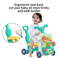 Marche-bébé 4 en 1, jouets pour bébés et tout-petits, marche-bébé multifonction, chariot de marche, poussette, table d'apprentissage musicale, jouet pour apprendre à marcher