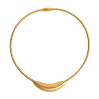 Collier ras du cou tendance en acier inoxydable 316 plaqué or 14K/18K, résistant à l'eau et inaltérable, pour femme - Idéal pour les soirées