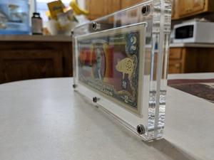 Acrylic duy nhất chúng tôi Lưu ý Ngân hàng khung nhựa tiền chủ hiển thị tiền tệ đô la hóa đơn slab trường hợp - Product Image 4