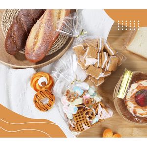 Bolsas de Celofán para Regalos de 6x10 Pulgadas, Bolsas Transparentes con Cierres de Alambre para Galletas, Dulces, Recuerdos de Fiesta de Cumpleaños - Product Image 4