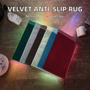 550g Polyester Plain Velvet Machine Made Anti-Slip Non-slip Rubber Backing <b>Prayer</b> <b>Rug</b> Fringed Compressed Container Home 70x110 - Product Image 2