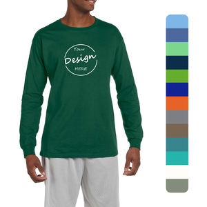 Autumn Classic Men Round Neck Top Custom Digital Print Unisex <b>Long</b> Sleeves Plain Cotton Regular Fit 280 GSM <b>Tshirt</b> - Product Image 1