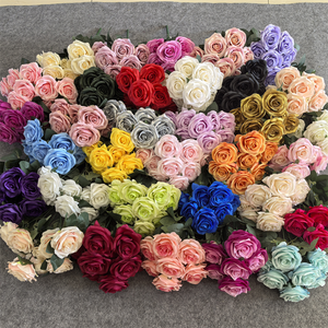 IFG 35 Flores Artificiales Coloridas al por Mayor, <span class=keywords><strong>Ramo</strong></span> de <span class=keywords><strong>Rosas</strong></span> Blancas, <span class=keywords><strong>Rojas</strong></span> y Rosadas para Decoración de Bodas y Eventos - Product Image 1