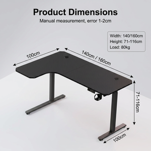 L shape standing <b>desk</b> Corner Sit Stand Workstation <b>Large</b> Gaming <b>Desk</b> Nail <b>desk</b> with Dual Monitor Support For Escritorio Gamer - Product Image 4