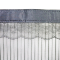 Moustiquaire magnétique moderne en polyester, sans perçage, pour l'été, rideau de porte renforcé, durable, lavable, à fermeture automatique