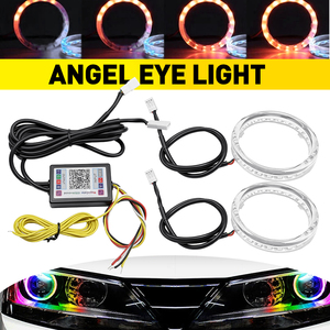 ไฟวงแหวน LED RGB 80 มม. 3 นิ้ว 2 ชิ้น สำหรับตกแต่งไฟหน้ารถยนต์ ควบคุมสีเปลี่ยนได้ผ่านแอพพลิเคชั่น - Product Image 1