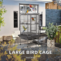 Vente chaude en acier inoxydable grande volière Portable extérieure forte Cage à oiseaux pour perroquets et canaris fournitures d'oiseaux en vente