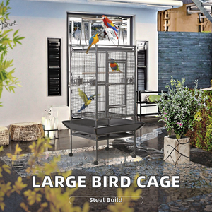 Sıcak satış paslanmaz çelik büyük açık taşınabilir papağan ve kanaryalar kuş malzemeleri için Aviary güçlü kuş kafesi satışa - Product Image 2