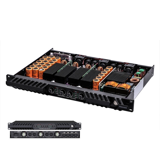 DP412 1U Switching Amplifier Class d 4 Channel 1200W Digital Amplifier Use for Professional Stage