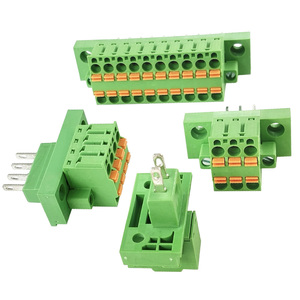 5.08mm Pitch Complete Male & Female Through-Wall Dual-Row Spring Cage <b>Terminal</b> Block Set with Flange,Solderless Panel Mount - Product Image 5