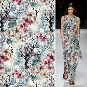 Digital Rayon Stoff 100% Viskose Rayon Yehua Textile Challis Semi-Digital Printing 100% Rayon Gewebe für Kleid