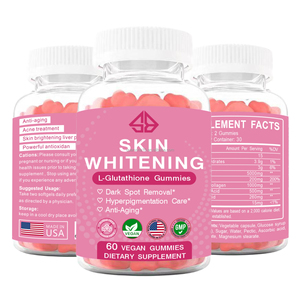 Gummies blanchissantes pour la peau à la L-Glutathion OEM pour adultes, collagène marin, vitamine C, saveur naturelle, 60 gummies pour les ongles, les cheveux et la peau - Product Image 3