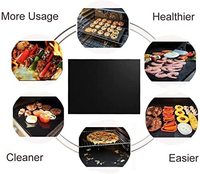 Tapis de cuisson en PTFE de couleur cuivre épais réutilisable et résistant, résistant aux aliments, revêtement de four, tapis de barbecue antiadhésif extérieur