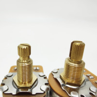 Potentiomètre à axe fileté tout cuivre CTS 15/15,5/18/19MM A/B 250K/500K pour volume et tonalité de guitare électrique et basse