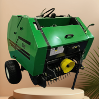 Presse à balles rondes mini YS Farm Tractor 9YK-8070 entraînée par prise de force, 25 CV, haute productivité pour luzerne, herbe et paille