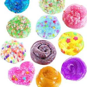 New Diy Sequin Slime Making Kit Supplies Stress Relief Sensory Toys For Girls Or Boys