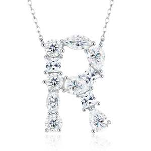 Collier en Moissanite VVS à Taille Multiple Certifiée Diamant (Testeur de Diamant Inclus) Lettre <span class=keywords><strong>F</strong></span>, en Argent 925 Plaqué Platine, Bijou Fin et Élégant - Product Image 2
