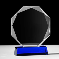 Trofeo de Cristal Octogonal Personalizado, Diseño Deportivo, Resistente al Agua, Barato, Venta al Por Mayor de Fábrica, Recuerdo