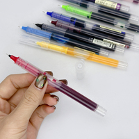 Stylos gel à pointe aiguille 0,5 mm avec logo personnalisé, encre multicolore, écriture fluide, étiquetage, vente en gros directe d'usine, lots en vrac