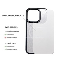 Étuis de téléphone portable de sublimation 2D de charge sans fil vierges de nouveau design avec support de caméra en métal pour iPhone 16 Pro Max