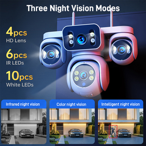 Rscamtom 4G IP PTZ năng lượng mặt trời cctv máy ảnh 4 ống kính ngoài trời hệ thống an ninh máy ảnh CMOS Pan-Tilt Sim Thẻ truy cập aov năng lượng mặt trời máy ảnh - Product Image 5