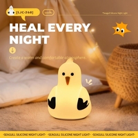 Veilleuse LED portable rechargeable en silicone pour chambre d'enfant, avec interrupteur et 7 couleurs changeantes, lumière blanche chaude