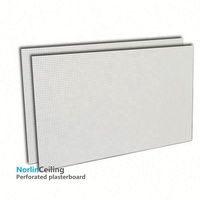 Plaque de plâtre perforée résistante à l'humidité, panneau acoustique décoratif en gypse, faux plafond, différents trous, connexion sans joint