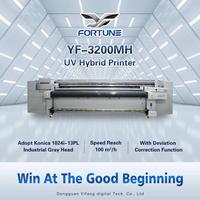 Imprimante hybride UV de haute qualité de 3.2m avec tête RICOH G6 et machine d'impression UV FLEXI rip pour imprimante hybride d'affiche de bannière sur toile