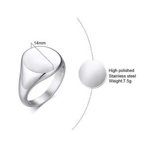 316L Stainless Steel Fashion Jewelry Custom Engraved Blank Finger <b>Rings</b> <b>for</b> Women <b>Men</b> - Product Image 2