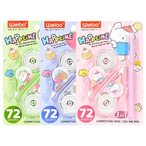 Op Maat Gemaakte Briefpapier Set Schattige Correctie Tape Set Met Gel Pen Correctie Tape In Voorraad Weibo Briefpapier