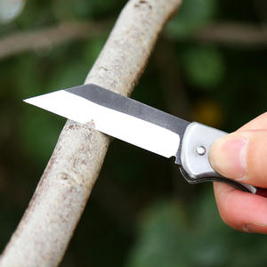 Cuchillo de injerto plegable Fenggang, acero con alto contenido de carbono, hoja recta, mango rojo, 110g, herramienta de jardín fabricada en Linyi - Product Image 2