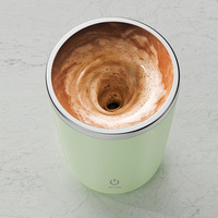 Tasse de voyage magnétique en acier inoxydable rechargeable par USB de 350ml agitation magnétique automatique pour café thé lait-pour une utilisation en voiture