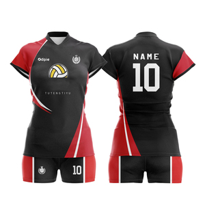 Fabricant vente en gros chemises de volley-ball personnalisées pour femmes et filles uniformes de volley-ball à manches courtes sublimés maillots de volley-ball d'équipe - Product Image 2
