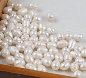 Perlas de Agua Dulce Blancas de 10-11 mm, Precio de Fábrica 2025, Perlas de Arroz con Orificio Grande, Naturales y Sueltas para la Fabricación de Joyas - Product Image 6