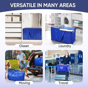 PP Laminated Heavy Duty <b>Large</b> Moving Bags Durable PE Dustproof Folding Modern Bedding Packing Set Strong Square Custom Flexible - Product Image 6
