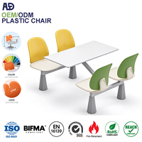 Table et chaise de salle à manger pour étudiants, couleur personnalisable, mobilier de cantine scolaire