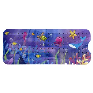 Baby Bathtub Cartoon Non-slip Mat Customized Logo Print Bath Mat 39x16inch