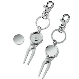 Llavero Metálico Personalizado con Logotipo en Forma de Horquilla para Guardar Llaves - Product Image 1