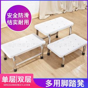 Stainless steel double-layer footstool, single-layer <b>stool</b>, <b>bathroom</b> <b>stool</b>, ladder <b>stool</b>, household shoe changing <b>stool</b>, - Product Image 5
