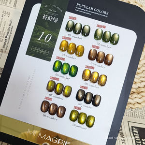 Ensemble de vernis à ongles gel effet œil de chat Moonlight avec séchage LED UV |   Bouteille de 15 ml, fournitures de salon de manucure magnétiques, AILANUO TPO & HEMA, 10 couleurs - Product Image 3