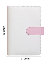 Cuaderno A5 Personalizable de Tapa Dura de Piel Sintética con Hojas Sueltas, 100 Hojas, Estilo Fresco para Estudiantes, Diario con Diseño de Dibujos Animados y Almacenamiento Desmontable
