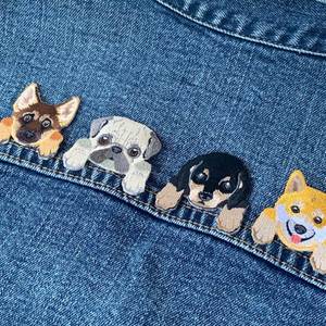 Patchs brodés personnalisés en gros pour vêtements et chapeaux, motif chien de dessin animé, petit animal de compagnie, à thermocoller - Product Image 5