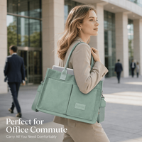 Bolsa de Lona de Gran Capacidad para Mujer, con Múltiples Bolsillos Exteriores, Bolsa de Compras de Algodón para Llevar al Hombro o Cruzada, con Logotipo Personalizado