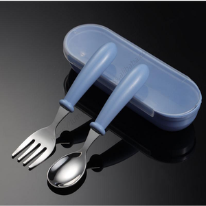 Juego de Cubiertos para Niños LT012, 2 Piezas, Bonito Juego de Cubiertos de Acero Inoxidable 304 para Bebés y Niños, Tenedor y Cuchara Portátiles, Vajilla Infantil - Product Image 3