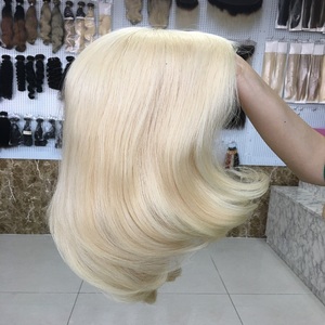 Parrucche di base mono dei capelli umani reali europei di prezzi all'ingrosso della ragazza di bellezza per le parrucche bionde dei capelli umani della parte anteriore del merletto delle donne bianche - Product Image 2