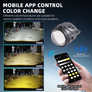 ไฟตัดหมอกโปรเจคเตอร์ Sanvi AI F09 ขนาด 3 นิ้ว แบบ Biled Projector พร้อมรีโมทควบคุมผ่านแอพมือถือ ไฟ LED 3 สี สำหรับรถยนต์ - Product Image 4